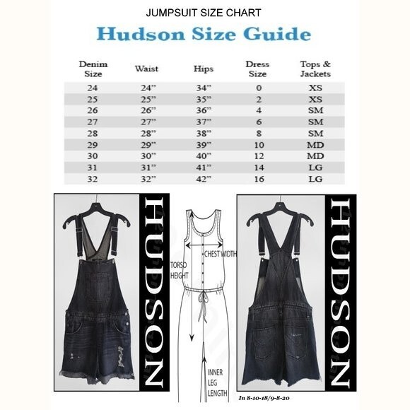 Hudson NEW Distressed Baggy Slouchy Shortall Overall S - Picture 11 of 11